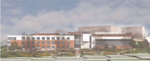 A rendering of the renovated and expanded North Campus, which will include the new Moses Family Middle School, opening in the fall of 2018.