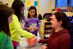 Students play games created by Sixth Graders based on the Odyssey.