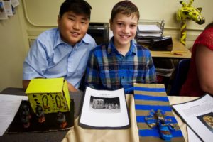 Students present their finished projects at the Sixth Grade Ancient Egypt Exhibition.