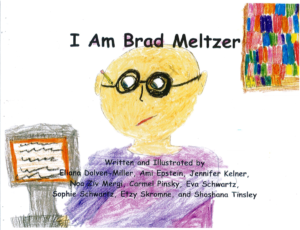 The cover of the student-created biography of Brad Meltzer, created in the style of Meltzer's own books.