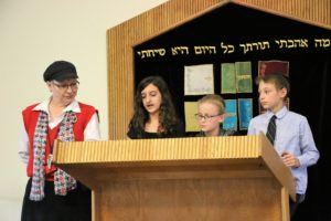 The Moetzet Talmidim (Student Council) officers lead the proceedings.