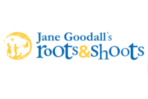 The logo of Jane Goodall's Roots & Shoots