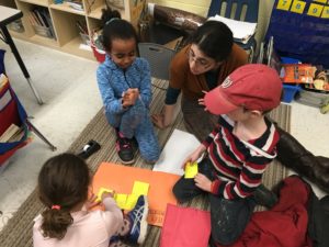 Second graders conduct research about different objects in our solar system with the help of General Studies teacher Jael Goldstein.